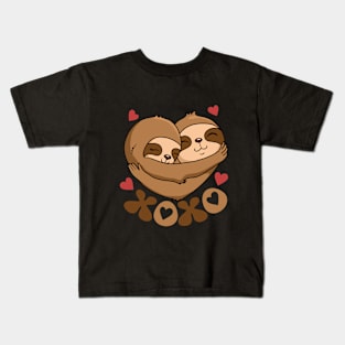 Xoxo Sloth Love Kids T-Shirt